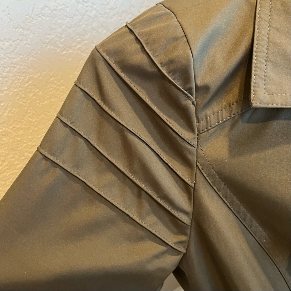 Michael Kors water-resistent Anorak Olive Green Women's Belted Jacket size M - Picture 6 of 10